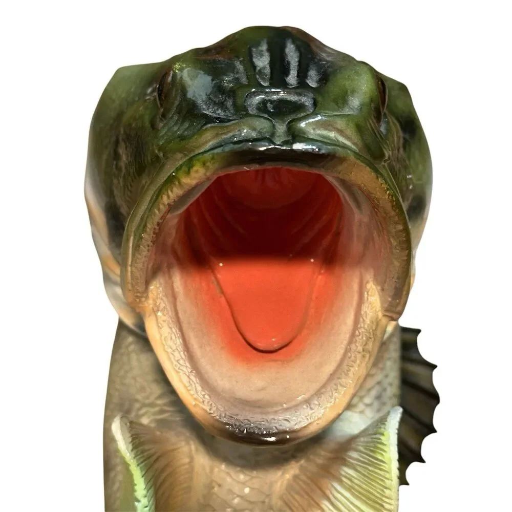 Bass Fish Wine Bottle Holder Decorative Kitchen Bar Display Rustic Gift
